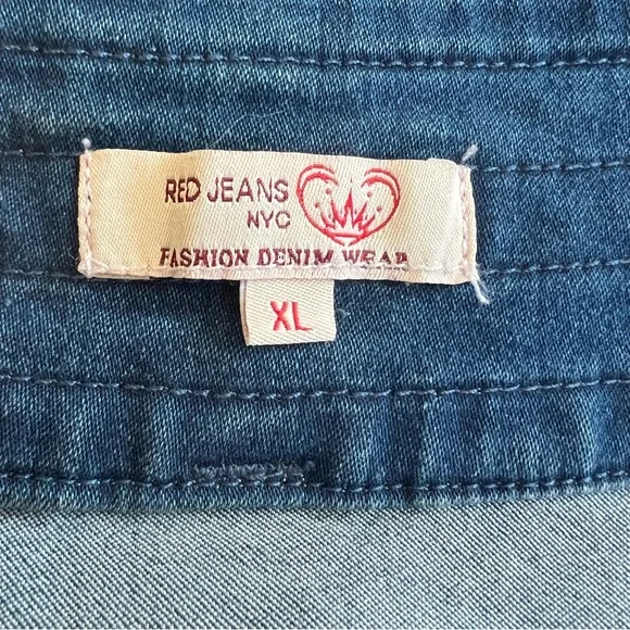 Red Jeans NYC Maxi Denim Skirt - Picture 9 of 13